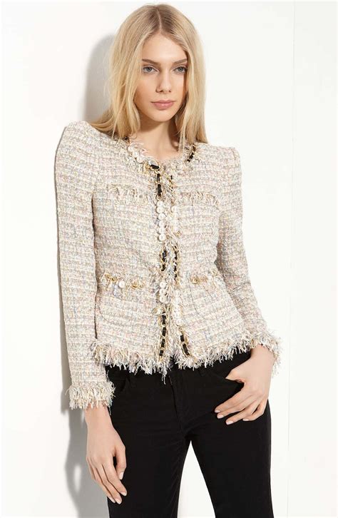 style a chanel jacket boho|parisian chic boucle jacket.